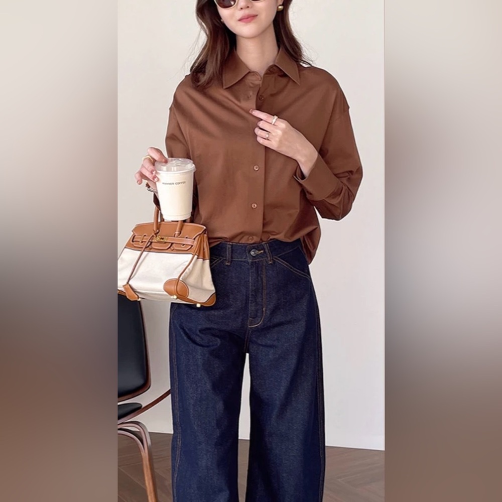 Jil Sander Copper Button Down Shirt - Picture 5 of 5